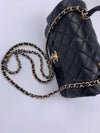 Sold-CHANEL Lambskin Mini Rectangular with Top Handle black/ Gold Hardware