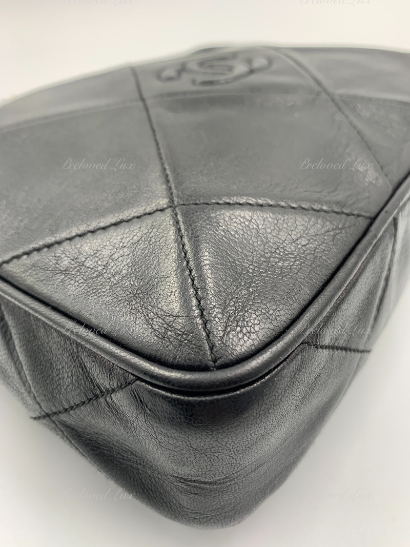 Authentic Chanel Lambskin Camera Bag Medium Black – Relics to