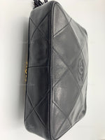 CHANEL Lambskin Black Vintage Camera Bag with Tassel