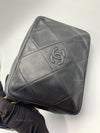 CHANEL Lambskin Black Vintage Camera Bag with Tassel