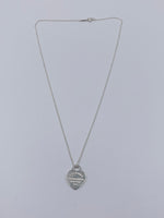 Sold-Tiffany & Co 925 Silver Return to Tiffany Heart Tag Necklace Brand New in Box