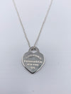 Sold-Tiffany & Co 925 Silver Return to Tiffany Heart Tag Necklace Brand New in Box