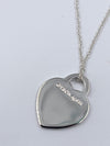 Sold-Tiffany & Co 925 Silver Return to Tiffany Heart Tag Necklace Brand New in Box