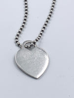 Sold-Tiffany & Co 925 Silver Return to Tiffany Heart Tag Necklace