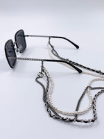 Sold-CHANEL CC Sunglasses with triple chain