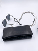 Sold-CHANEL CC Sunglasses with triple chain