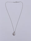 Sold-Tiffany & Co 925 Silver Elsa Peretti Open Wave Pendant with Necklace