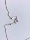 Sold-Tiffany & Co 925 Silver Elsa Peretti Open Wave Pendant with Necklace