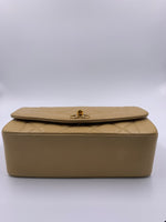 Sold-CHANEL Lambskin Small Diana Single Chain Single Flap Bag Beige/gold