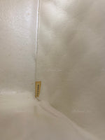 Sold-CHANEL Vintage Lambskin Double Chain Flap Bag Medium Size white/gold