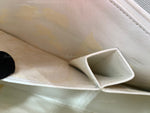 Sold-CHANEL Vintage Lambskin Double Chain Flap Bag Medium Size white/gold