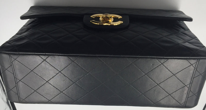 Chanel Classic Jumbo Double Flap, Black Lambskin Leather with Silver  Hardware, Preowned in Box WA001