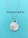 Tiffany & Co 925 Silver Return to Tiffany Round Pendant Necklace