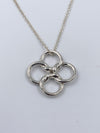 Tiffany & Co 925 Silver Elsa Peretti Quadrifoglio Clover Pendant Necklace