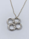 Tiffany & Co 925 Silver Elsa Peretti Quadrifoglio Clover Pendant Necklace
