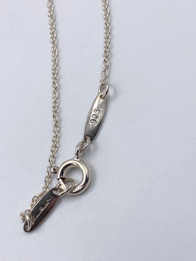 Tiffany & Co 925 Silver Elsa Peretti Quadrifoglio Clover Pendant Necklace