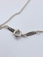Tiffany & Co 925 Silver Elsa Peretti Quadrifoglio Clover Pendant Necklace