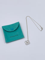 Tiffany & Co 925 Silver Elsa Peretti Quadrifoglio Clover Pendant Necklace