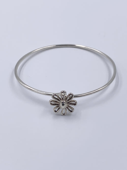 Tiffany & Co Paloma Picasso Silver 925 Daisy Flower Bangle Bracelet