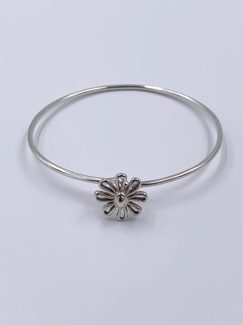 Tiffany & Co Paloma Picasso Silver 925 Daisy Flower Bangle Bracelet