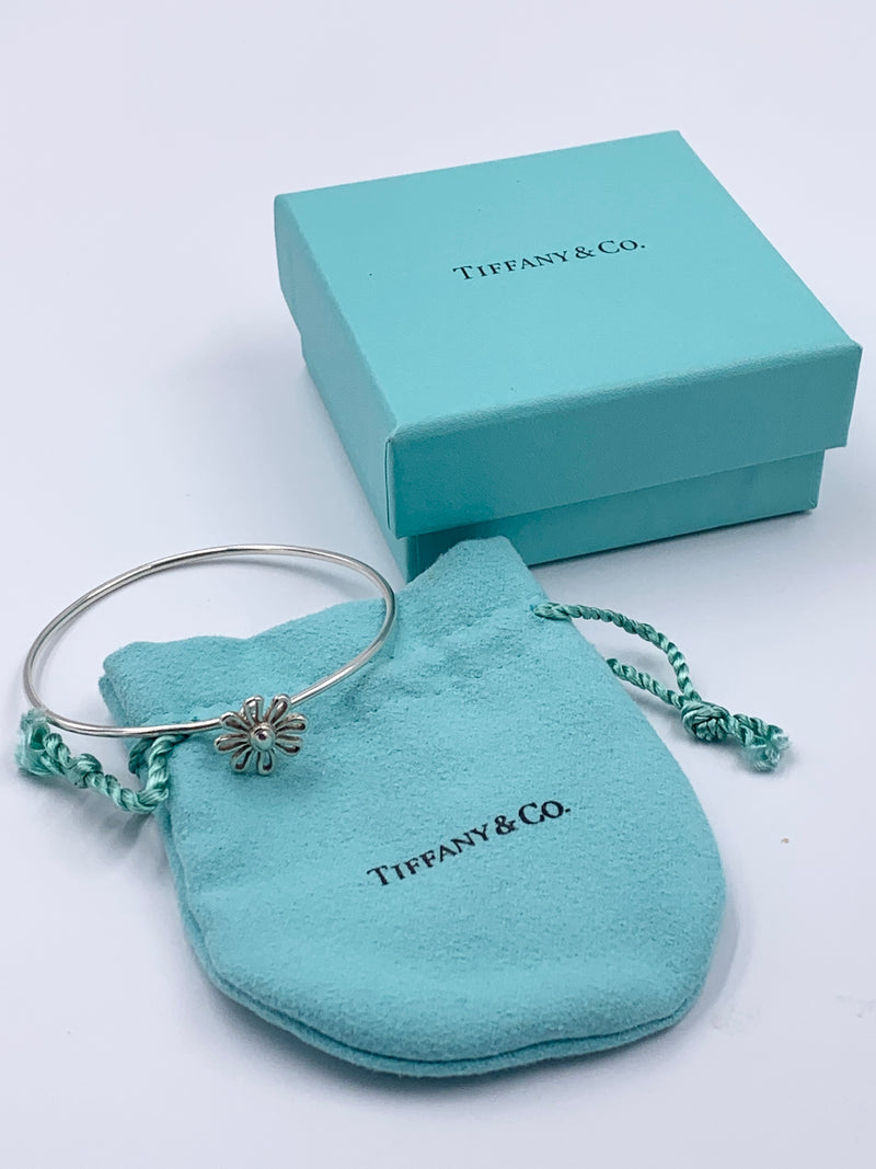 Tiffany & Co Paloma Picasso Silver 925 Daisy Flower Bangle Bracelet