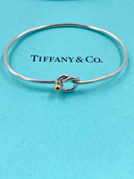 Tiffany & Co 925 (Silver) 750 (Gold) Love Knot Bangle
