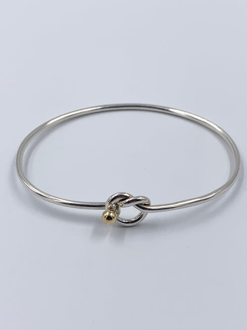 Tiffany & Co 925 (Silver) 750 (Gold) Love Knot Bangle