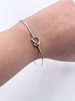 Tiffany & Co 925 (Silver) 750 (Gold) Love Knot Bangle