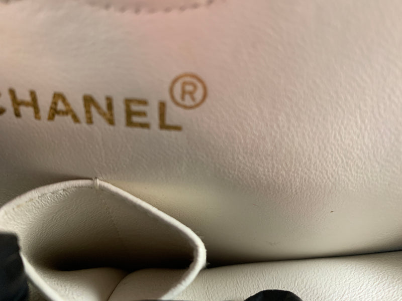 Sold-CHANEL CC Small Classic Double Flap - Ivory (off-white) - Gold Hardware