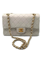 CHANEL CC Small Classic Double Flap - Ivory (off-white) - Gold Hardware