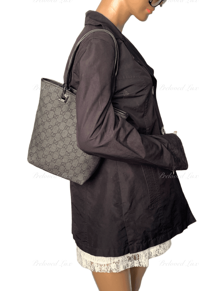 Gucci monogram 2025 bucket bag