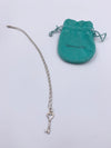 Sold-Tiffany & Co 925 Silver Heart Key Pendant with Necklace