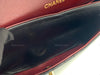 CHANEL Lambskin Double Chain Double Medium Flap Bag black/gold