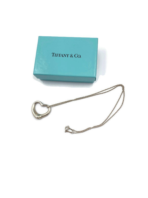Sold-Tiffany & Co 925 Silver Open Heart Necklace