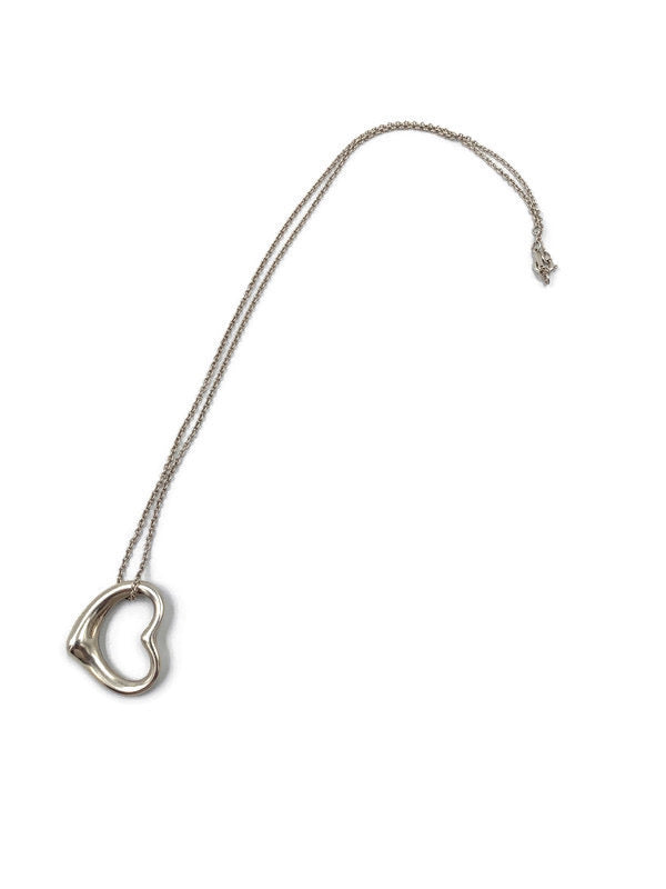 Sold-Tiffany & Co 925 Silver Open Heart Necklace