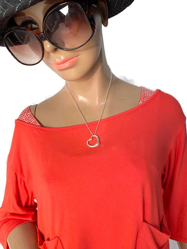 Sold-Tiffany & Co 925 Silver Open Heart Necklace