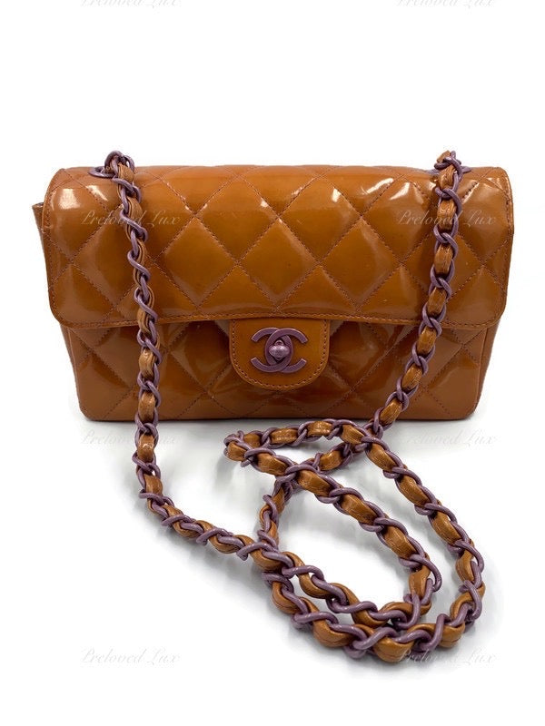 Chanel 1998-1999 Patent Leather Mini Chain Shoulder Bag · INTO