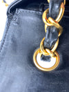 Sold~CHANEL Coated Canvas Black Crossbody Flap Bag with Gold Hardware