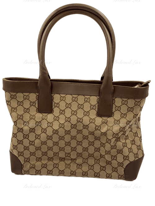 GUCCI Brown Monogram Tote Bag