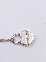 Sold-Tiffany & Co 925 Silver Return to Tiffany Heart Lock with Necklace