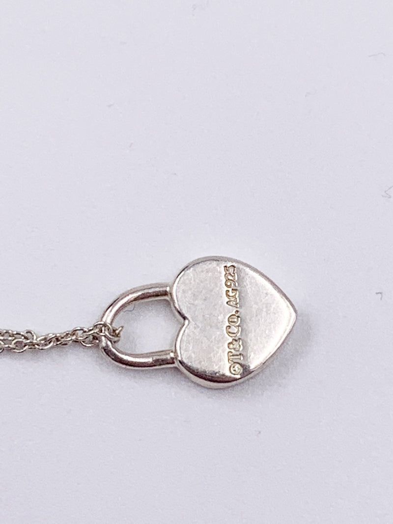 Sold-Tiffany & Co 925 Silver Return to Tiffany Heart Lock with Necklace