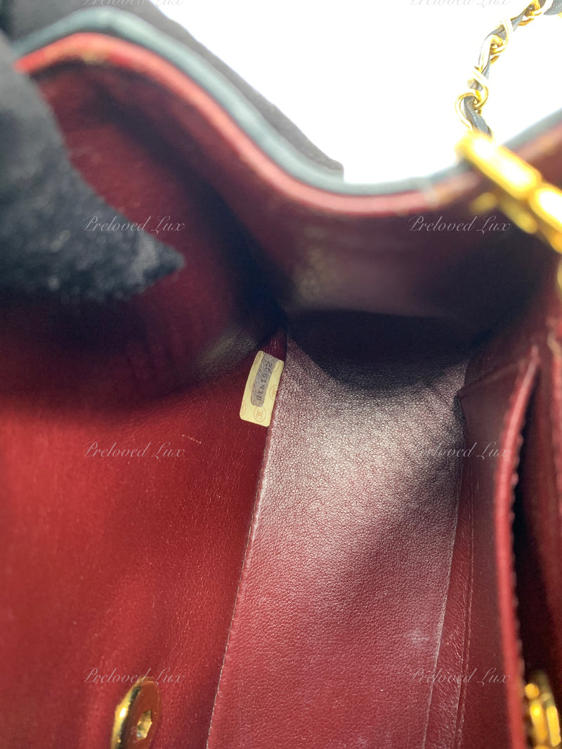 CHANEL Black Lambskin Small Diana Flap Bag Gold Hardware