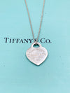 Sold-Tiffany & Co 925 Silver Return to Tiffany Heart Tag with Necklace