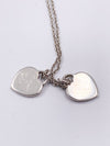 Sold-Tiffany & Co 925 Silver Return to Tiffany Mini Double Heart with Necklace