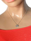 Sold-Tiffany & Co 925 Silver Return to Tiffany Mini Double Heart with Necklace