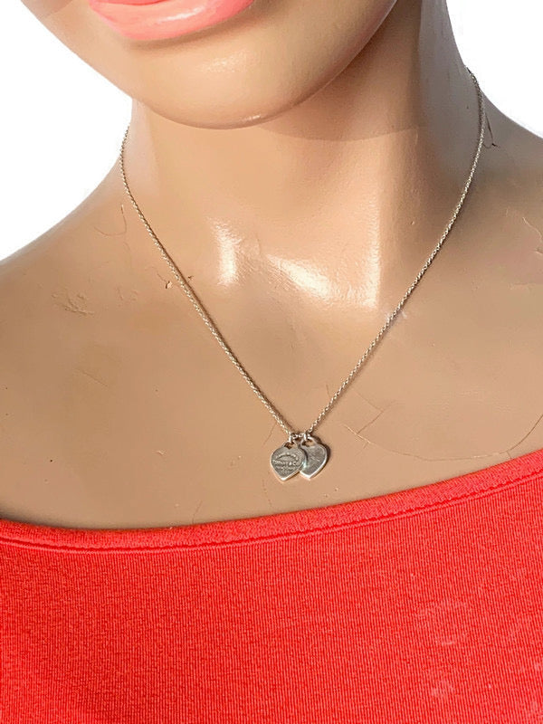 Double Heart Necklace Tiffany And Co Necklace Tarnished Sold