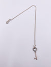 Sold-Tiffany & Co 925 Silver Heart Key Pendant with Necklace
