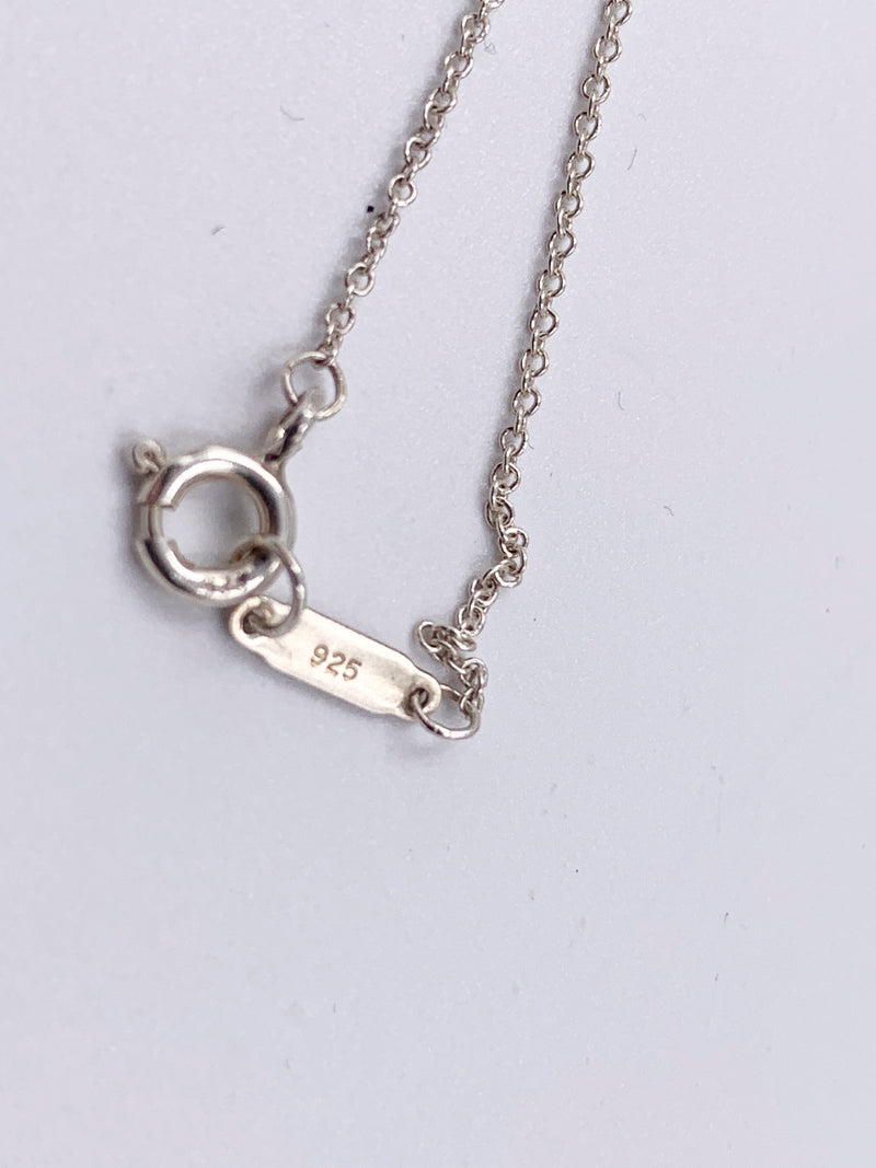 Sold-Tiffany & Co 925 Silver Heart Key Pendant with Necklace