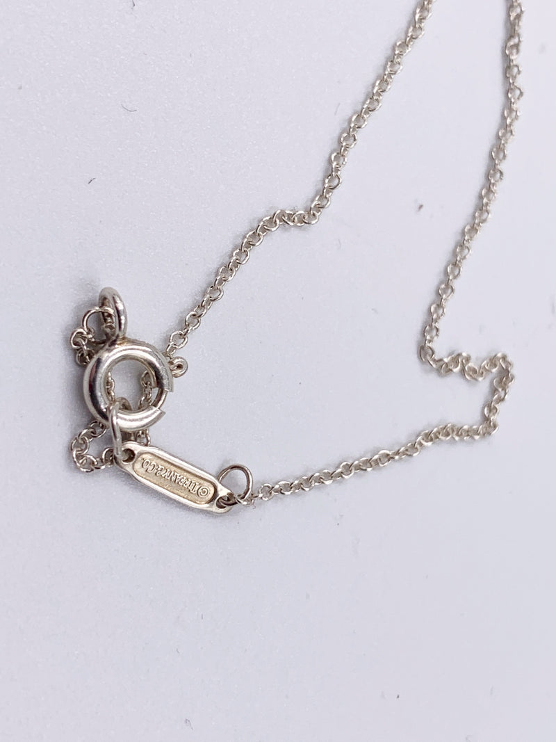 Sold-Tiffany & Co 925 Silver Heart Key Pendant with Necklace