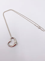 Sold-Tiffany & Co 925 Silver Large (22mm) Open Heart Necklace